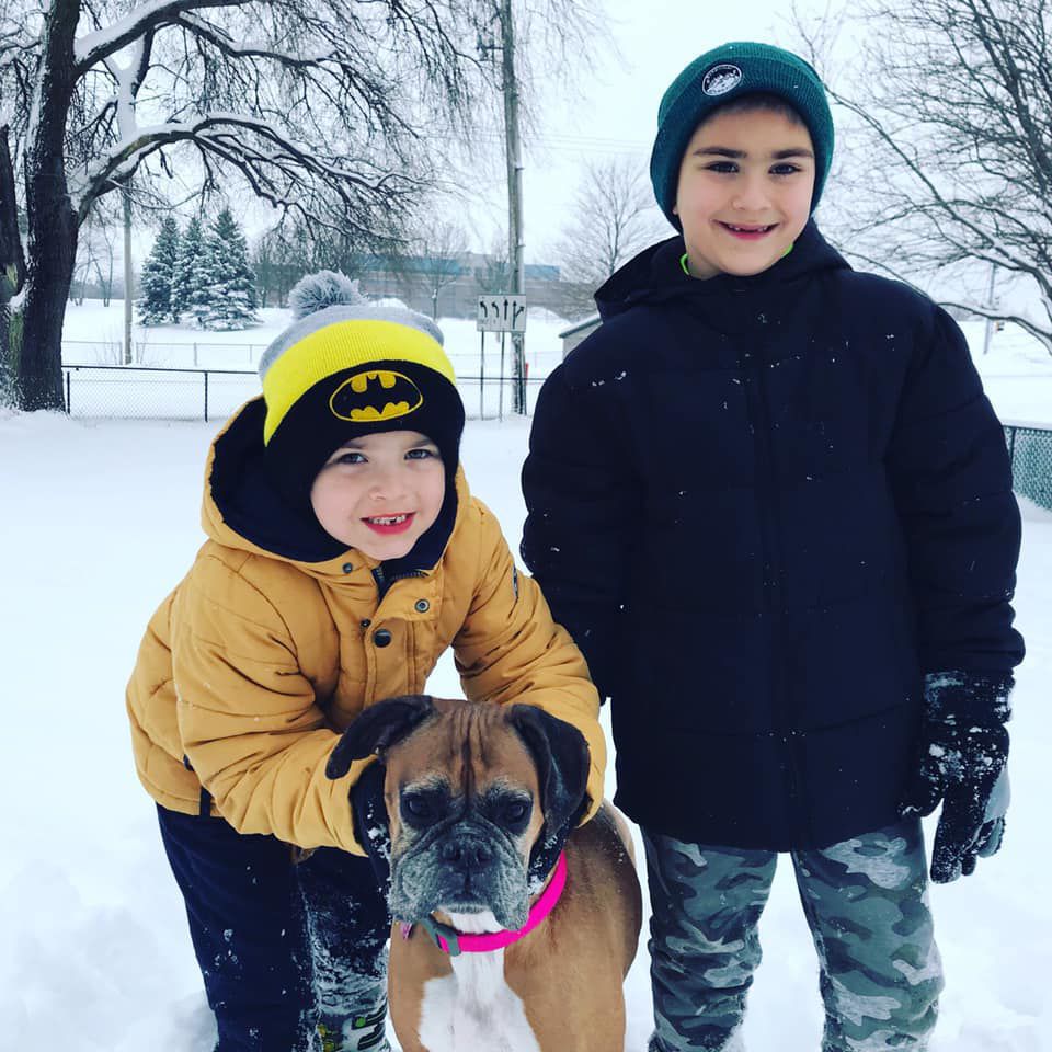 All smiles for snow!